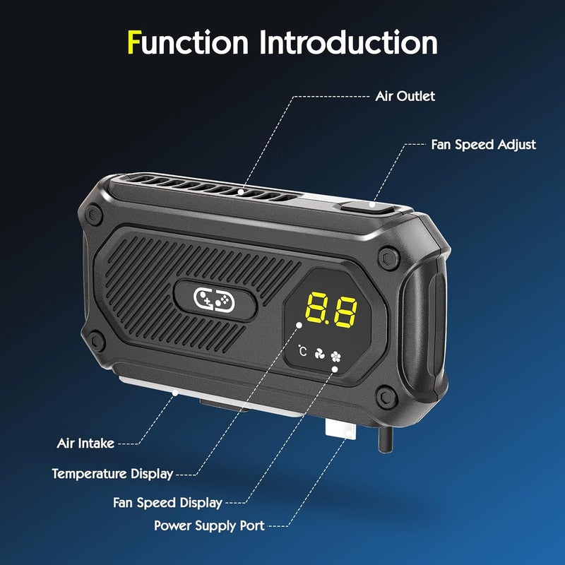 Saitake Cooling Fan for Nintendo Switch 2,Rapid Cooling,Two-Speed Adjustable,Real-Time Temperature Monitoring (Some Wind Noise During Operation and The Case Needs to Be Removed When In Use!) - Image 2